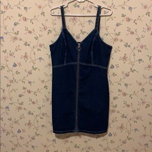 Jean Zip Down Dress